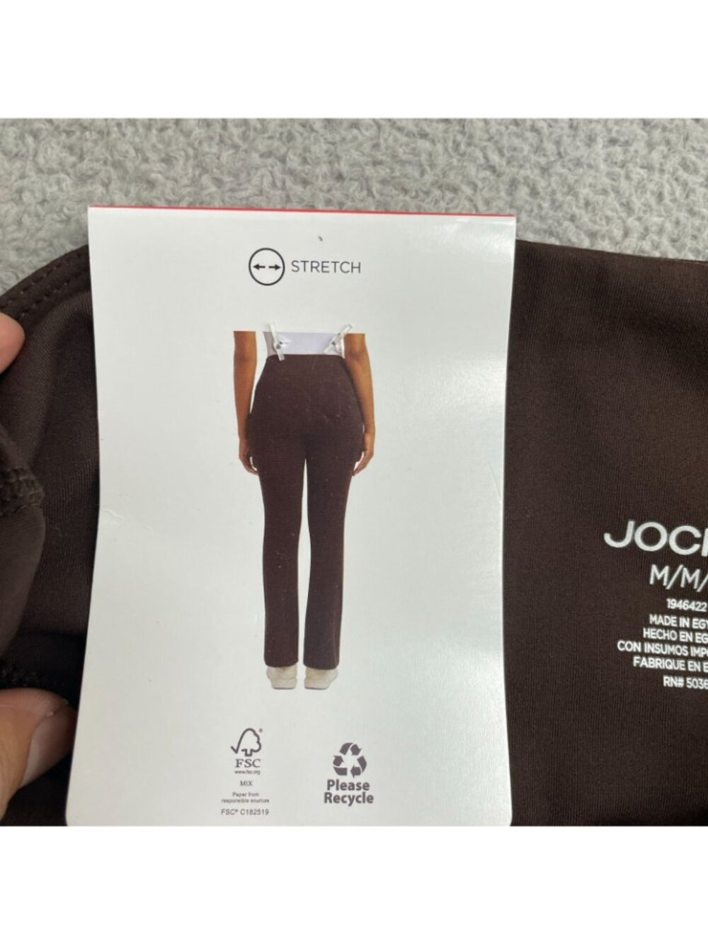 NWT Jockey Women's M Espresso Yoga Pants Wide Leg Pockets B0938 - Picture 11 of 14
